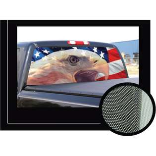   22 x 65   Rear Window Graphic   us bald truck decal 