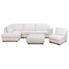 Left Facing Chaise 2 Piece Sectional with Ottoman and Armless Chair 