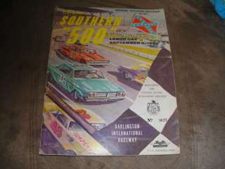 Vintage 1966 Darlington Southern 500 Nascar Program  