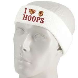   State Seminoles (FSU) White I Love Hoops Sweatband