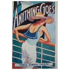 ANYTHING GOES (ORIGINAL LONDON THEATRE WINDOW CARD) Poster