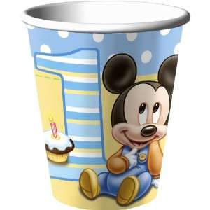   Mickeys 1st Birthday 9oz Paper Cups 8ct (6 Case Pack): Toys & Games