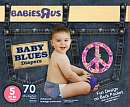 Babies R Us Baby Blue Diapers Girl Size 5   70Ct (27+ lbs)