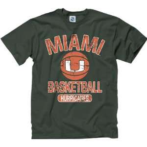 Miami Hurricanes Dark Green Youth Ballin T Shirt:  Sports 