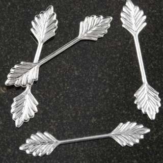 100 pack Silver Plated FOLD OVER BAILS 29mm Leaf Style  