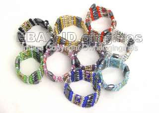 wholesale 10X Cloisonne Hematite Magnetic Bead Bracelet  
