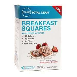  GNC Total Lean Breakfast Squares, Strawberries & Cream, 5 