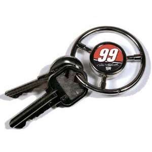  NASCAR Steering Wheel Key Chain   Carl Edwards: Sports 