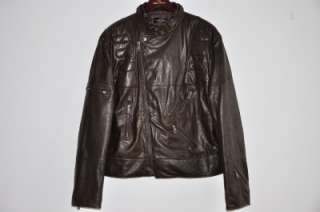Ralph Lauren BLACK LABEL Leather Moto Bomber Jacket XXL  