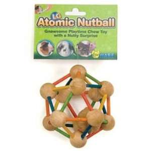  Ware Wood Atomic Nut Ball Small Pet Toy, Large Pet 