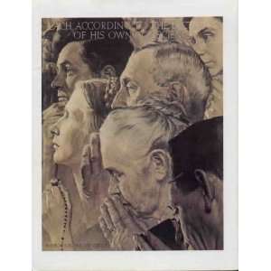   of Worship painted by Norman Rockwell in 1943, Art Book Print, A2448