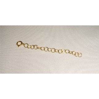 14k Gold Filled Cable Chain Necklace Extender With Clasp   2 Inches (1 
