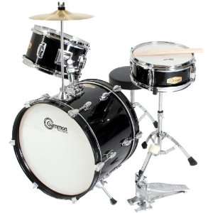 com Drum Set Black Complete Junior Kids Childrens Size with Cymbal 