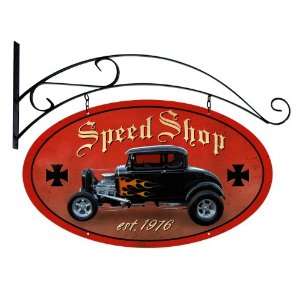  Speed Shop Metal Sign: Home & Kitchen