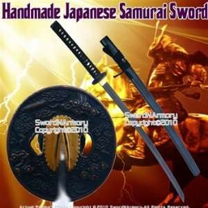   Sea Dragon Katana Samurai Sword Black Blade