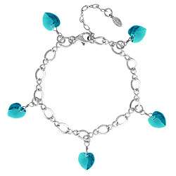 Zircon Crystal Heart Bracelet