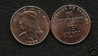 PANAMA 1 CENT K125 1996 URRACA ZINC COIN UN COMMON COIN  