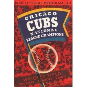 1946 Chicago Cubs V St Louis Cardinals Official Program   New Arrivals 
