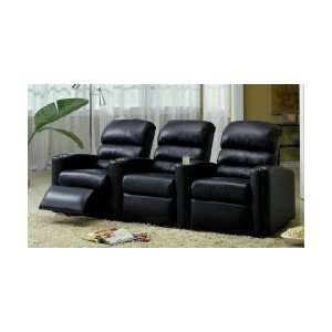 Palliser Leather Home Theater Seating Straight 3 Seat Set  