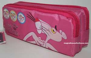 PINK PANTHER Hot Pink Pencil Case Box Bag Pouch New  