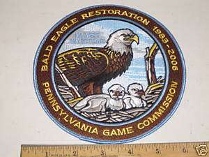 Pennsylvania Game Comm. Bald Eagle Restoration Patch PA  