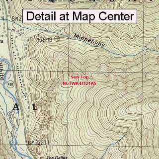  USGS Topographic Quadrangle Map   Sun Top, Washington 