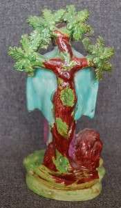  CENTURY STAFFORDSHIRE PEARLWARE FIGURE OF ST. MARK WITH LION AT FEET