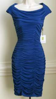 Calvin Klein   Womens Cap Sleeve Dress, Blue, New, Discount  