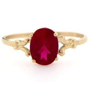    10k Gold Synthetic Ruby July Birthstone Ring Jewelry Jewelry