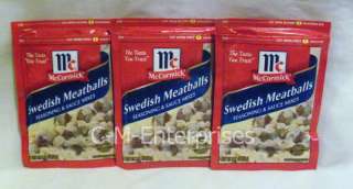 McCormick Swedish Meatball Seasoning Mix ( 3 Pack )  