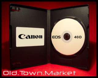 Canon EOS 40D Camera   Users Instruction Manual   40 D  