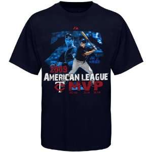   Joe Mauer Navy Blue American League MVP T shirt