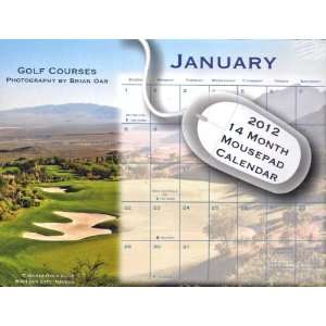  2012 Golf Courses Mousepad Calendar