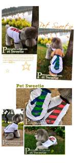 Cute Pet Dog Clothes Tie Style Cotton T Shirt S M L  