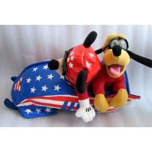 Disney Mickey & Pluto Bean Bag Bobsled: Toys & Games