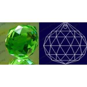 Crystal Green Ball 30% Lead Color Faceted Sphere 30 mm   1.5 # 701 30 