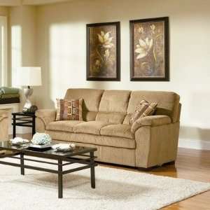   Smithfield Sofa with Throw Pillow in Tan Furniture & Decor