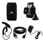 EMPIRE for HTC Phones EMPIRE Black Leatherette Case+Chargers+USB+Car 