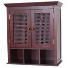 Elegant Home Fashions Cane Two Door Wall Cabinet with Cubbies