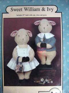 Primitive Folk Art Sewing Pattern 25 Lamb with Clothes  