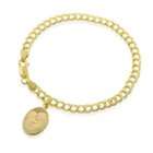 Netaya Gold Plated Sterling Silver Mother and Baby Charm Bracelet 7