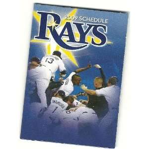  2009 Tampa Bay Rays Pocket Schedule Sked 