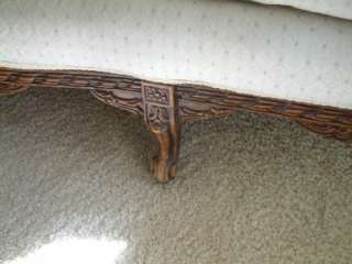   Carved Set Sofa, Wing Back Chair + Side Chair Excellent Quality  