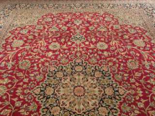   Fine Antique Signed Persian Isfahan Wool Rug Great Conditin  