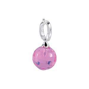  Kera Pink Crystal Charm Bead/Sterling Silver: Jewelry