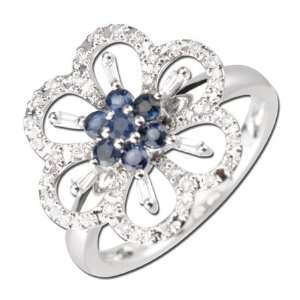  Sapphire Diamond Ring: Jewelry