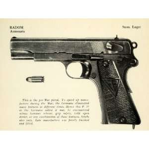 1948 Print 9 mm Luger Radom Automatic Pistol P 35 Firearms Handguns 
