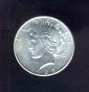 Choice Uncirculated 1925 P Peace Silver Dollar,    