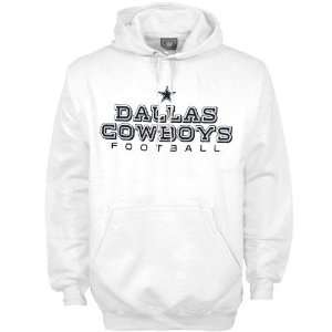   Dallas Cowboys White Bevel Up Hoody Sweatshirt: Sports & Outdoors