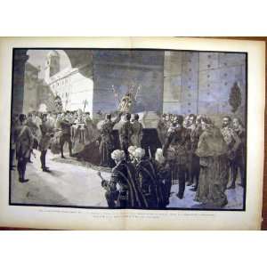   Funeral Alphonse Xii Escurial Royal French Print 1885